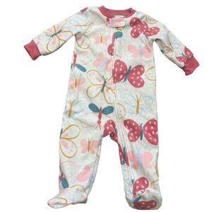 Carter’s Baby Girl Fleece Butterfly Print Pajamas 6m